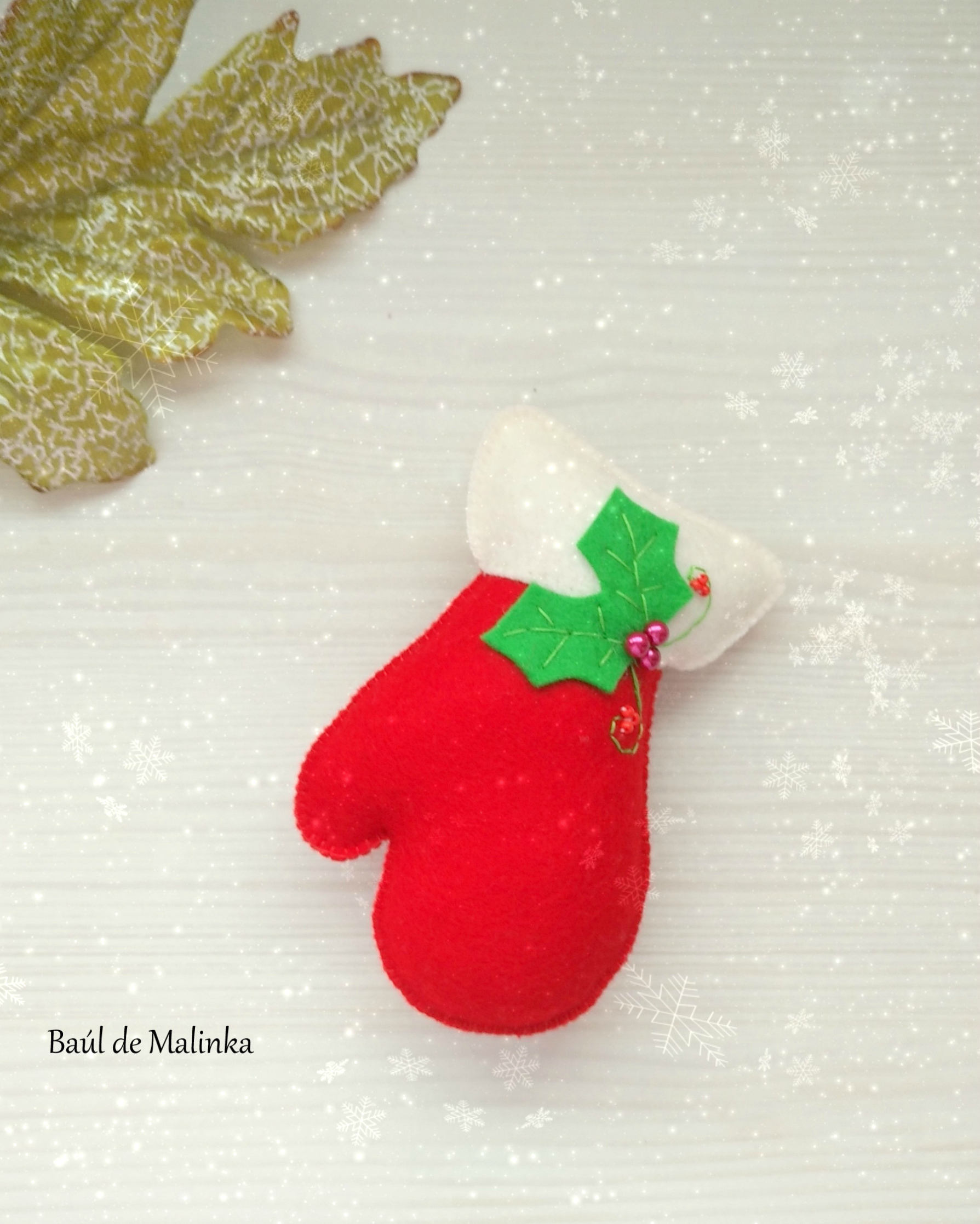 Felt Christmas pattern mitten ornament felt mitten PDF Pattern Etsy