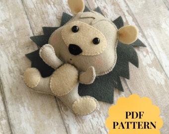 Felt Hedgehog Sewing Pattern, Woodland Ornament (PDF Pattern)