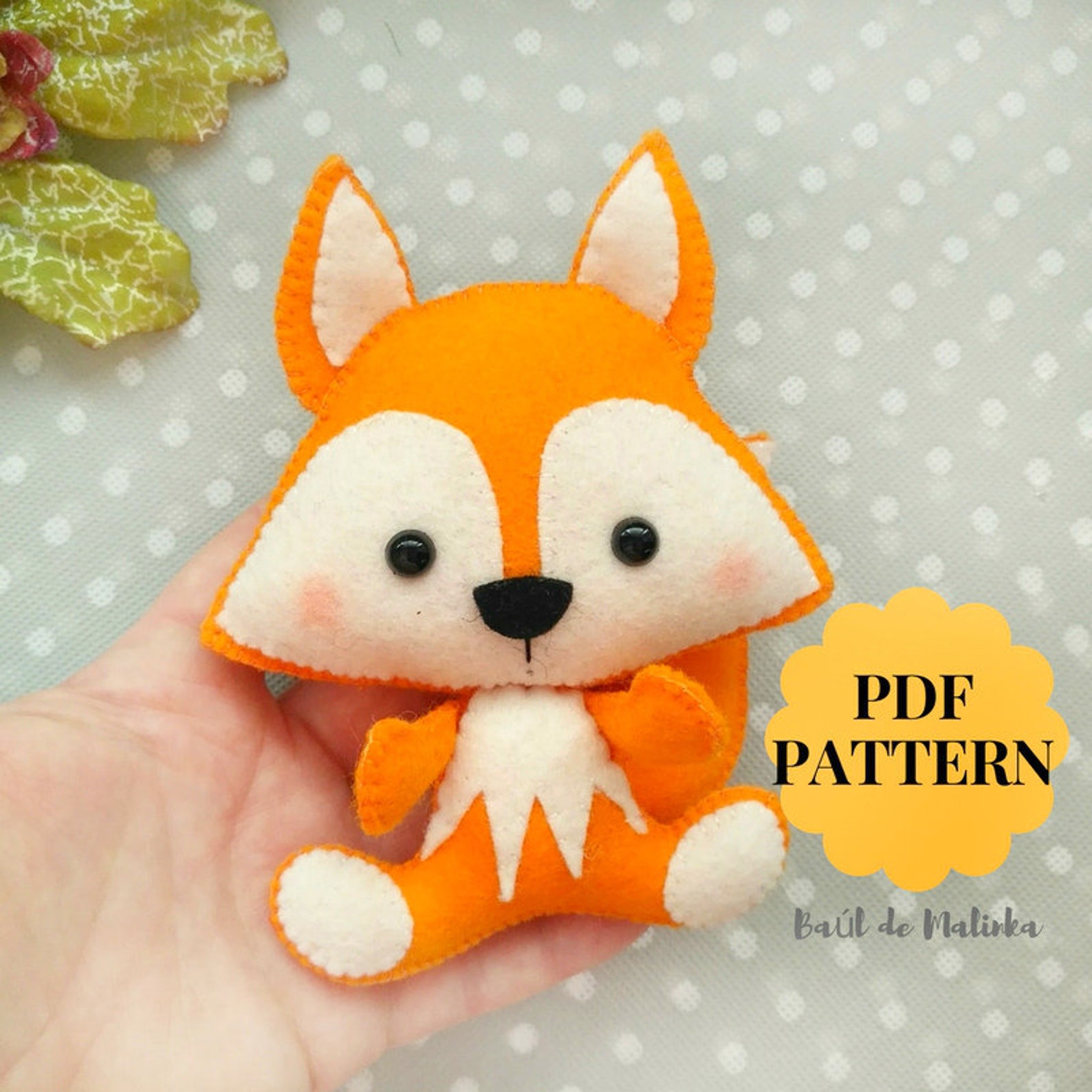 Felt Woodland Animal Pattern Ornaments PDF Sewing Easy Pattern Etsy