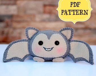 Filz Fledermaus Schnittmuster, Halloween Ornament (PDF-Muster)