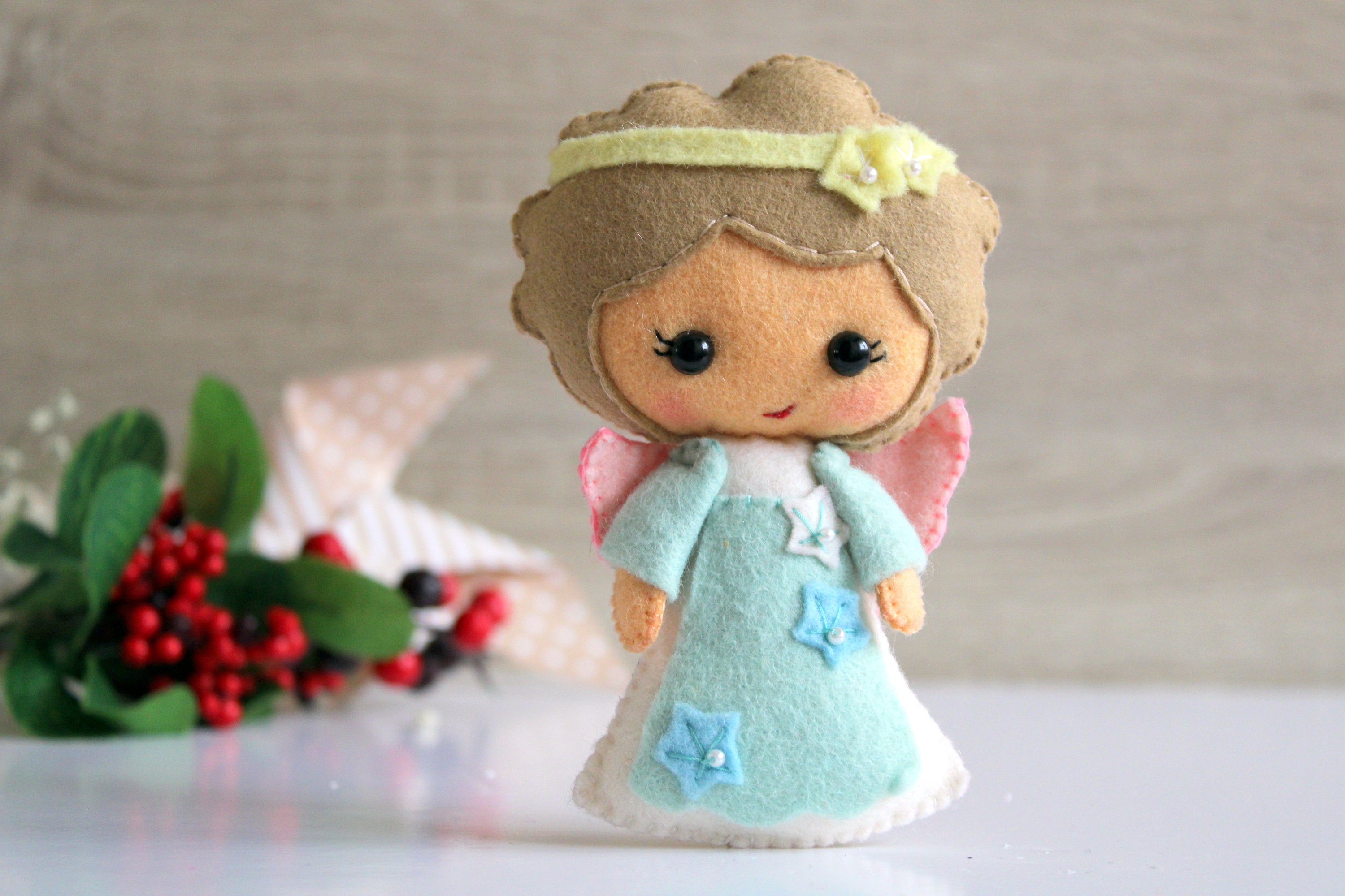 Felt Angel Ornament Pattern Felt Doll Sewing Tutorial Angel Etsy