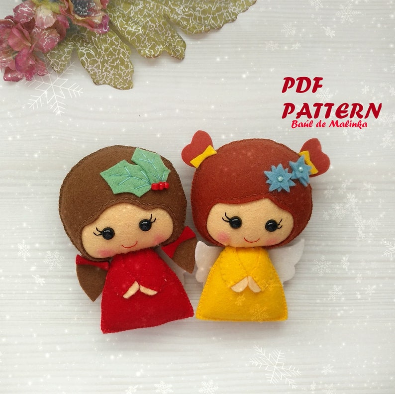Felt Christmas Angel Ornament Sewing Pattern (PDF Tutorial) - Etsy