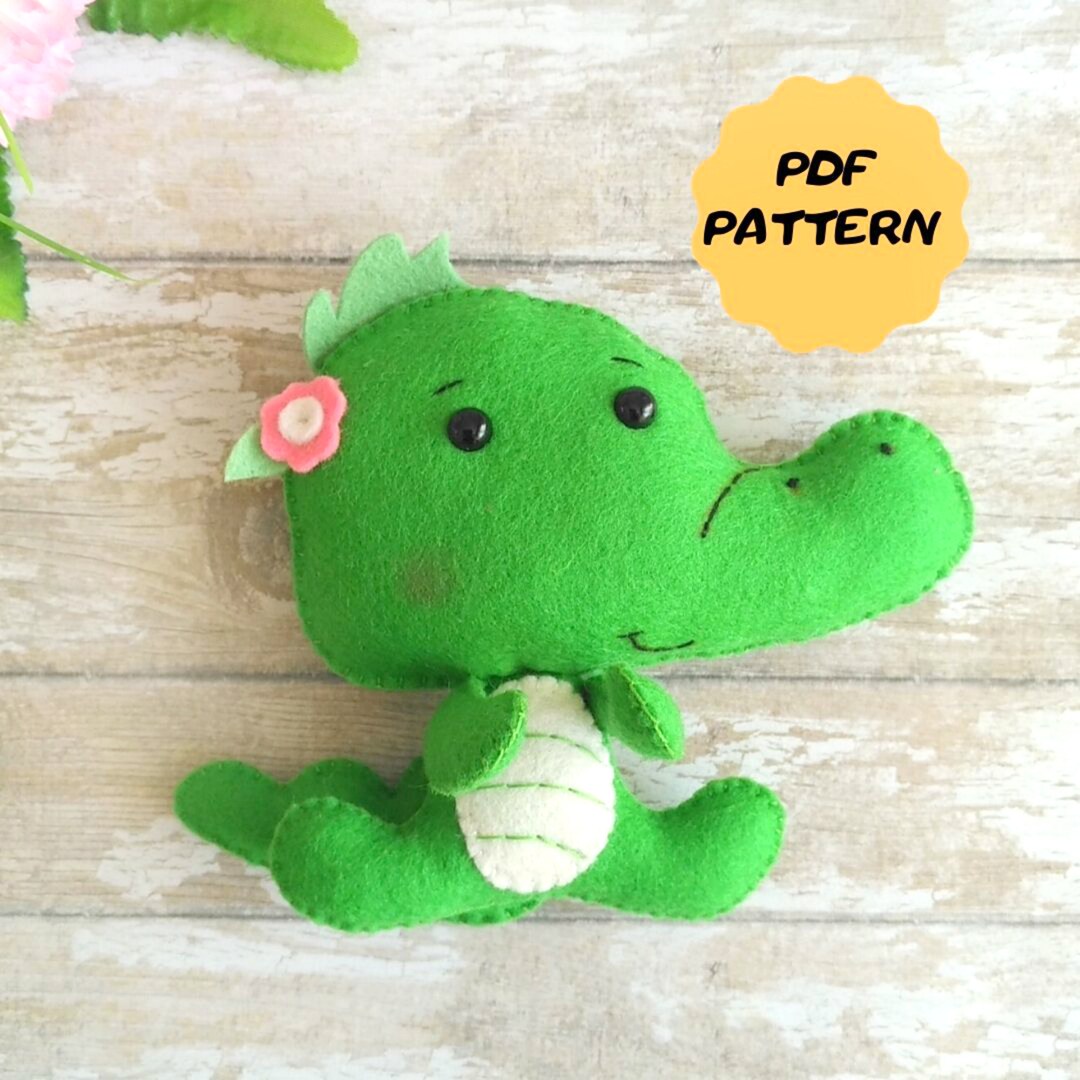 Felt Crocodile Pattern Felt Animal Pattern Jungle Nursery Etsy