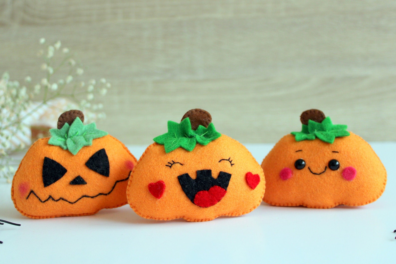 Halloween Felt Pattern Jack O Lantern Felt Pattern PDF Sewing Tutorial ...