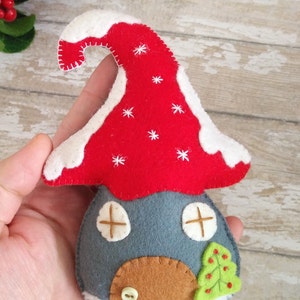 Felt gnome ornament pattern Felt Christmas ornaments Tomte Swedish gnome Gnomes sewing pattern Christmas gnomes pattern Felt gnome PDF decor image 5