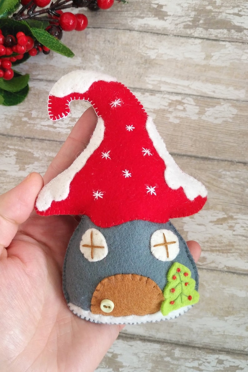 Felt gnome ornament pattern Felt Christmas ornaments Tomte Swedish gnome Gnomes sewing pattern Christmas gnomes pattern Felt gnome PDF decor image 5