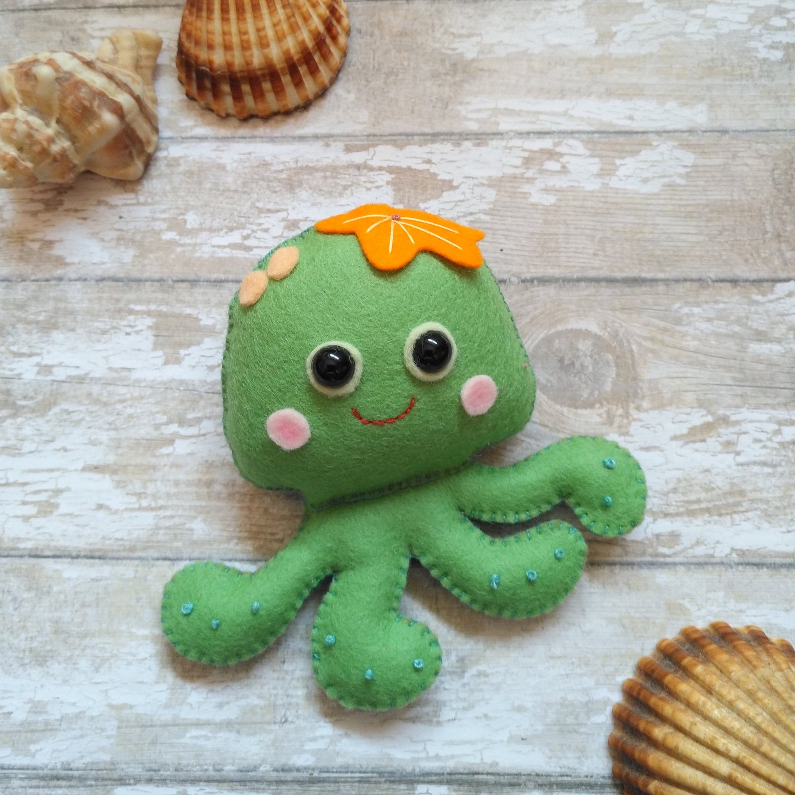 Felt Octopus Pattern Octopus PDF Tutorial Felt Baby Mobile Etsy