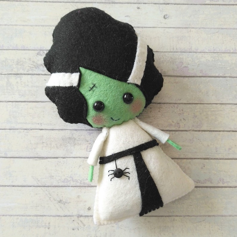 Bride of Frankenstein Handmade Halloween Dolls Halloween Doll