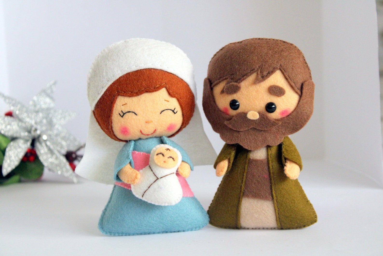 Nativity Pattern Felt Nativity Scene Sewing Pattern, Holy Family Ornament (PDF Pattern ...