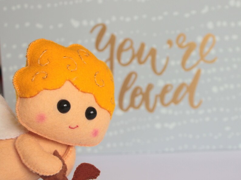 Cupid Pattern Cute Valentines Day Pattern Felt Cupid Pattern Angel ...