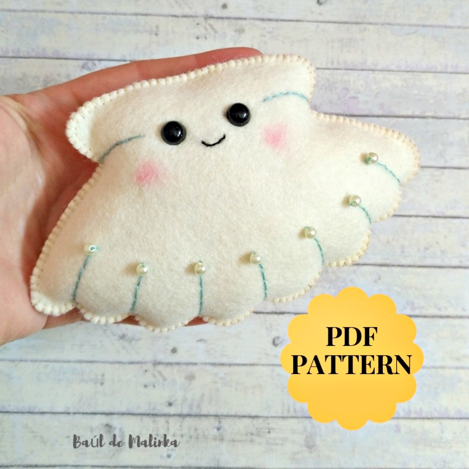 Felt Ocean Pattern Felt Sea Animals Ornaments Nursery Decor Etsy