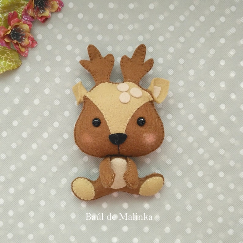 Felt Deer Pattern SVG Deer Pattern Felt Woodland Animal PDF Etsy