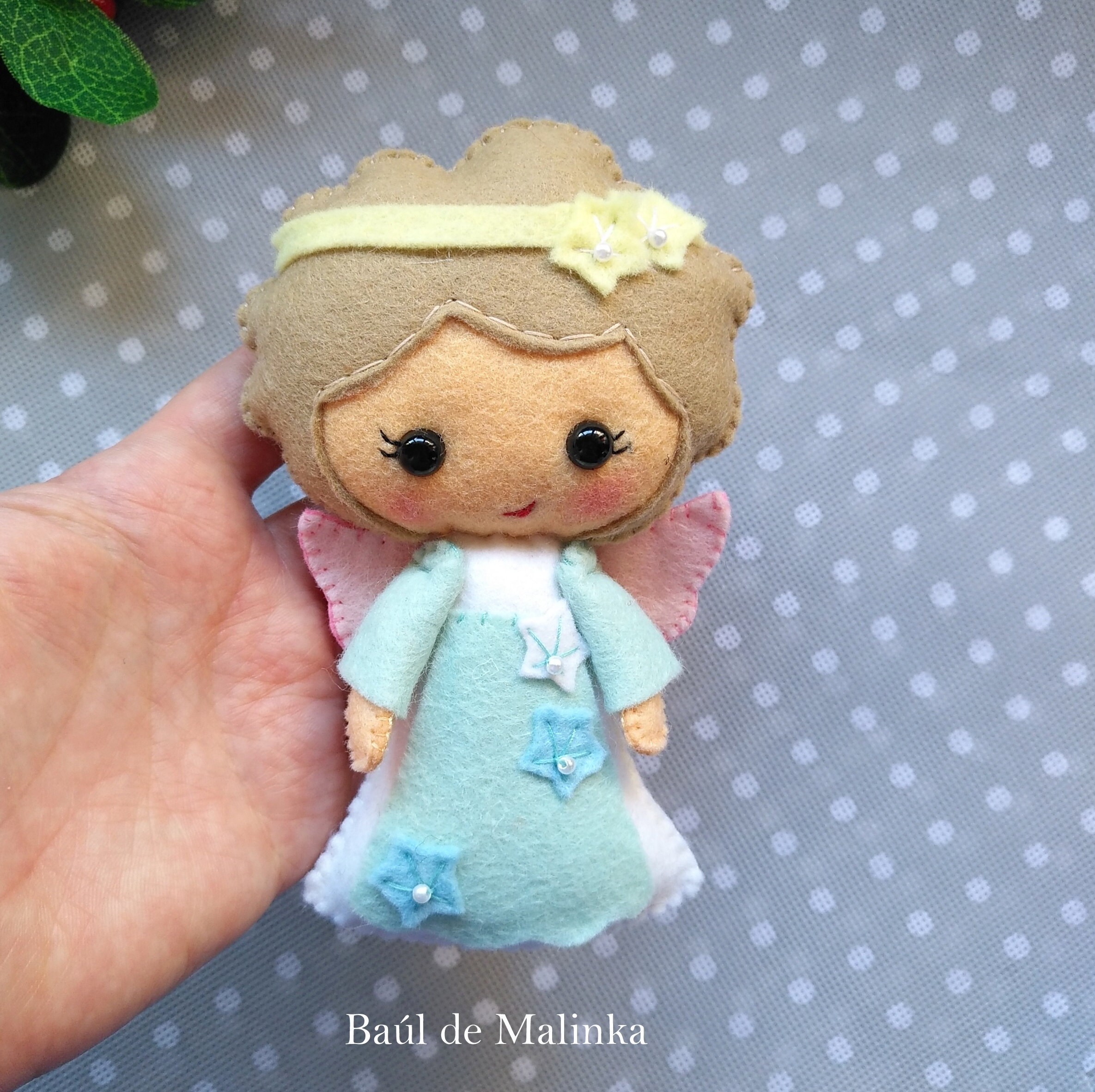 Felt angel ornament pattern Felt doll sewing tutorial Angel Etsy