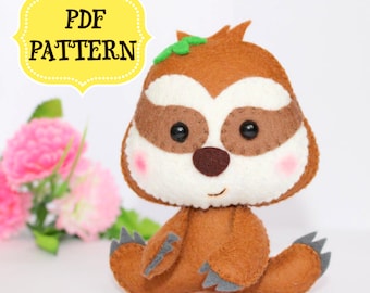 Felt Sloth Pattern | Easy Sewing, Australian Animal (PDF Pattern)