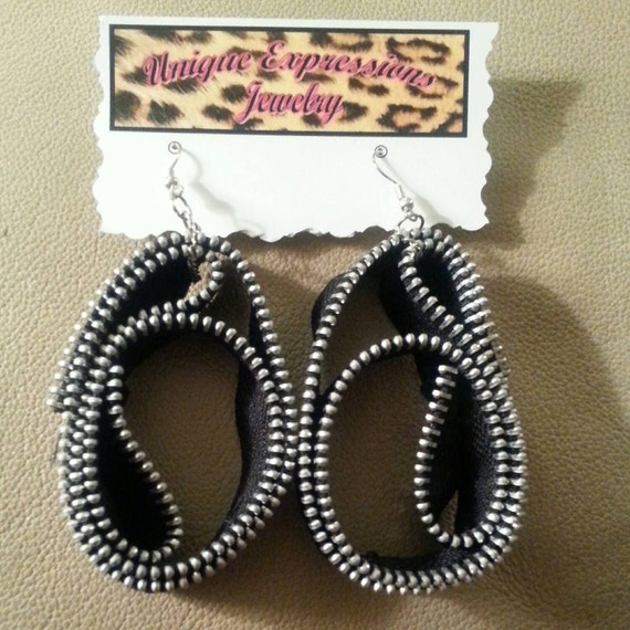 Items similar to Zipper Earrings on Etsy