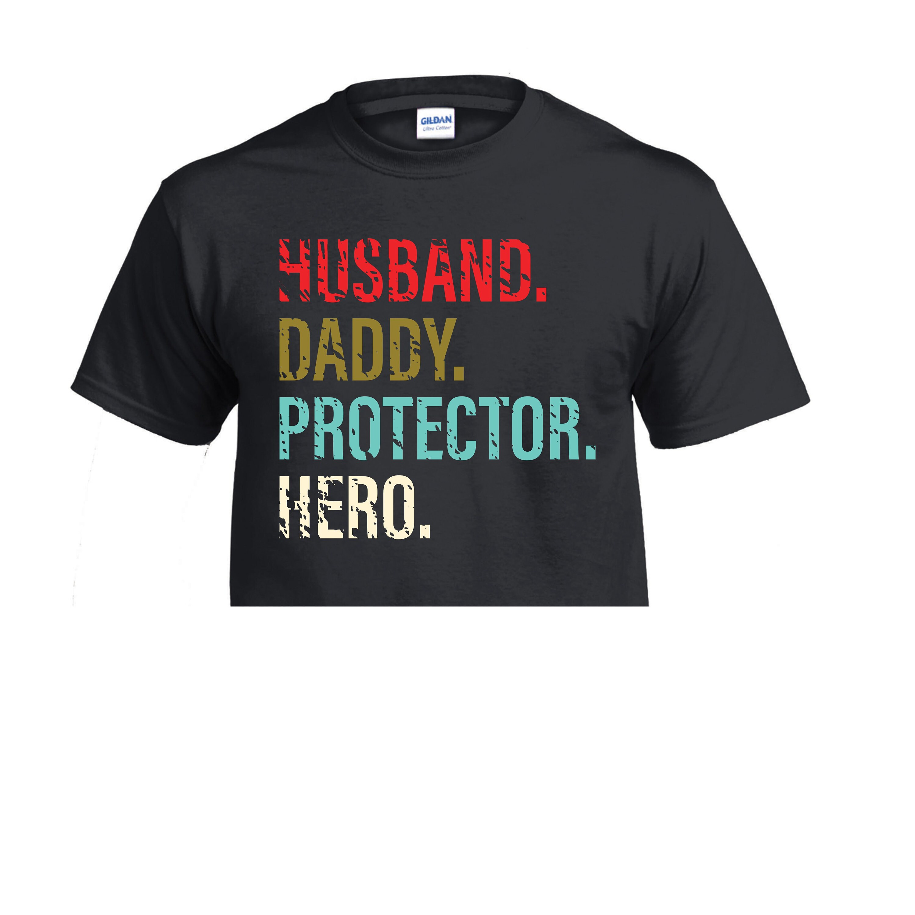 Husband Daddy Protector Hero SvG, Grandpa SvG, Dad SvG, Papa Svg, Distressed, Vintage, Vector ...