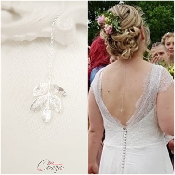 Bijou De Dos Collier Dos Nu Champetre Chic Pour Robe De Mariée Dos Nu Collier De Dos Mariage