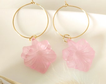 Boucles d'oreille bohèmes fleur  | cadeau bijou créateur | bijou fête des mères