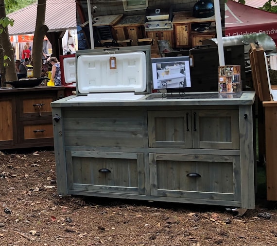Free Custom Outdoor Cabinet, Outdoor Buffet Cabinet With Cooler