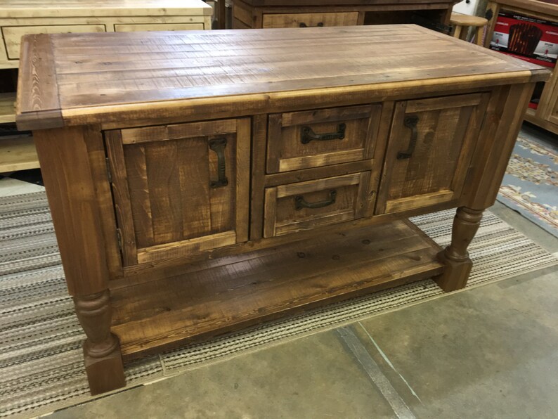 Kitchen Island Turned Leg Buffet Sideboard Etsy