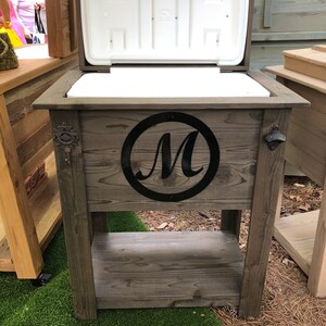 FREE SHIPPING on Rustic Wooden Coolers Great for Man Caves, Outdoor Bars and Patios, Graduation, Wedding or Birthday Gifts image 2