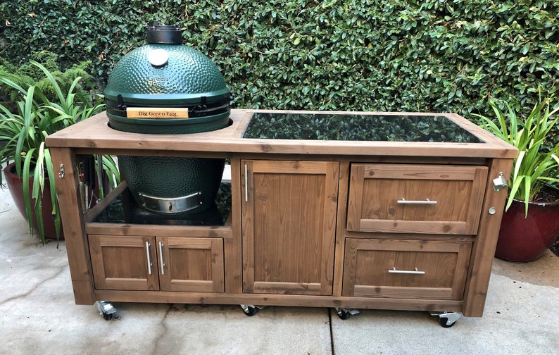 Grill Tables & Grill Carts for Large Big Green Egg Kamado Etsy