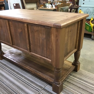 Turned Leg Rustic Island or Buffet, Sideboard - FREE SHIPPING
