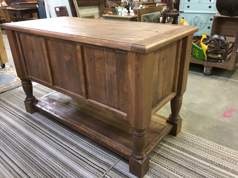 Kitchen Island Turned Leg Buffet Sideboard Etsy