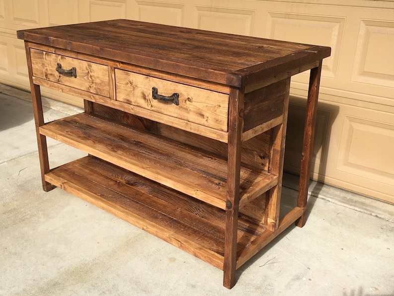 Kitchen Island Turned Leg Buffet Sideboard Etsy