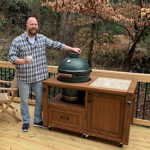 FREE SHIPPING on Grill Tables / Cabinets / Carts for Big Green Egg, Kamado Joe, Primo, Vision, Akorn, Grill Dome & other Ceramic Grills image 4