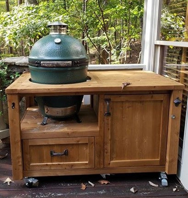 FREE SHIPPING on Grill Tables / Cabinets / Carts for Big Green Egg, Kamado Joe, Primo, Vision, Akorn, Grill Dome & other Ceramic Grills image 6