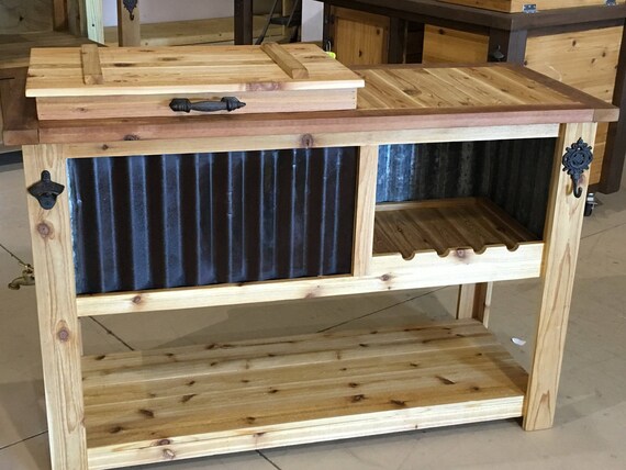 wooden cooler