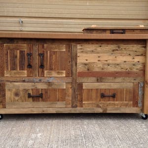 FREE SHIPPING Reclaimed Wood Bar Cart OR Cedar Cooler Cabinet for Indoor or Outdoor Living Patio, Porch, Pool or Man Caves image 7