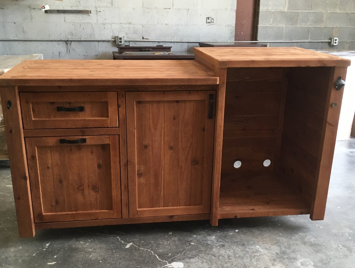 Mini Fridge Beverage Bar or Bar Cart for Outdoor or Indoor Etsy