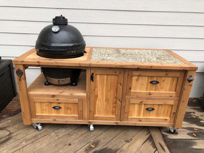 Grill Tables & Grill Carts for Large Big Green Egg Kamado Etsy