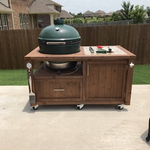 FREE SHIPPING on Grill Tables / Cabinets / Carts for Big Green Egg, Kamado Joe, Primo, Vision, Akorn, Grill Dome & other Ceramic Grills image 1