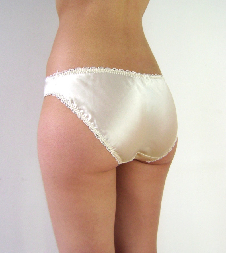 Womens Satin Panties Ivory Silk Lingerie Bridal Underwear Etsy