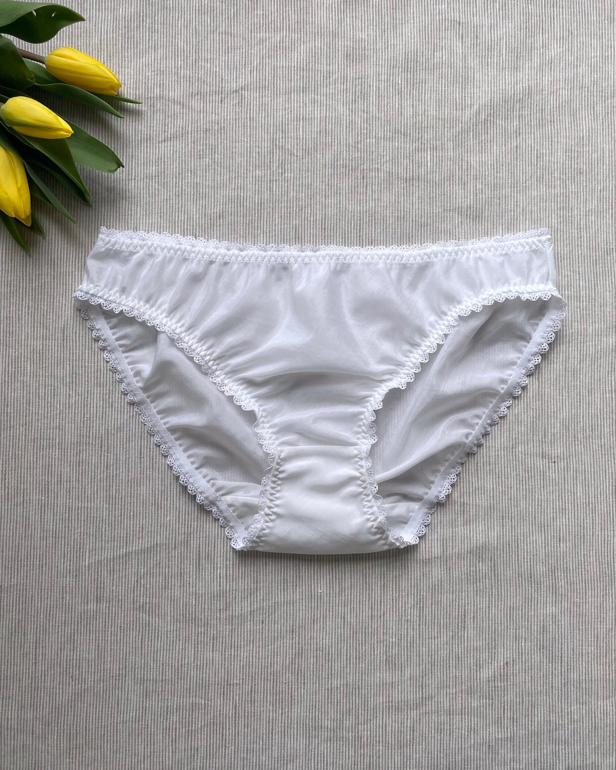 White Cotton Silk Panties Women's Everyday Pantie Soft - Etsy