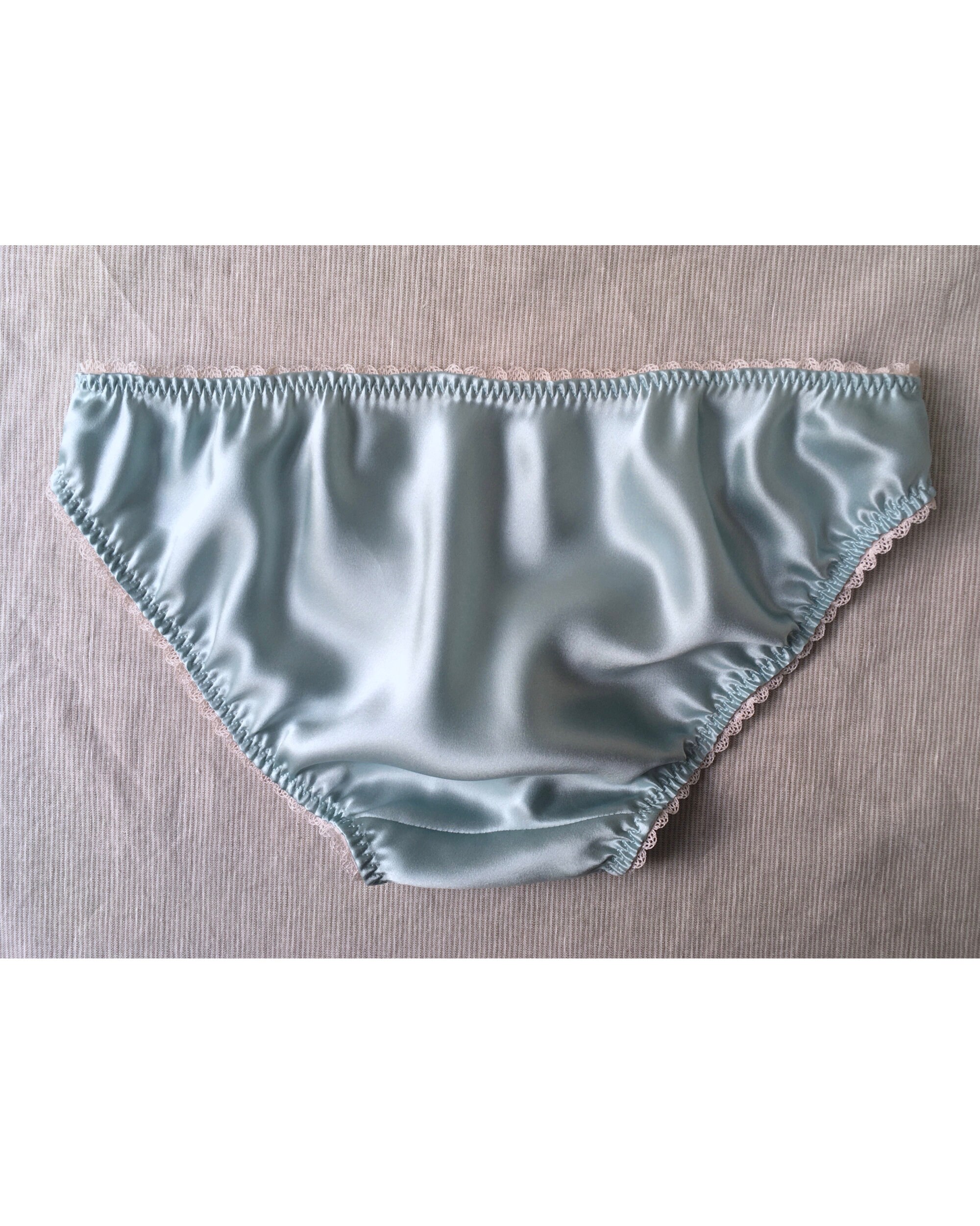 Womens Silk Panties Gift Box Light Blue Satin Knickers Duck Etsy