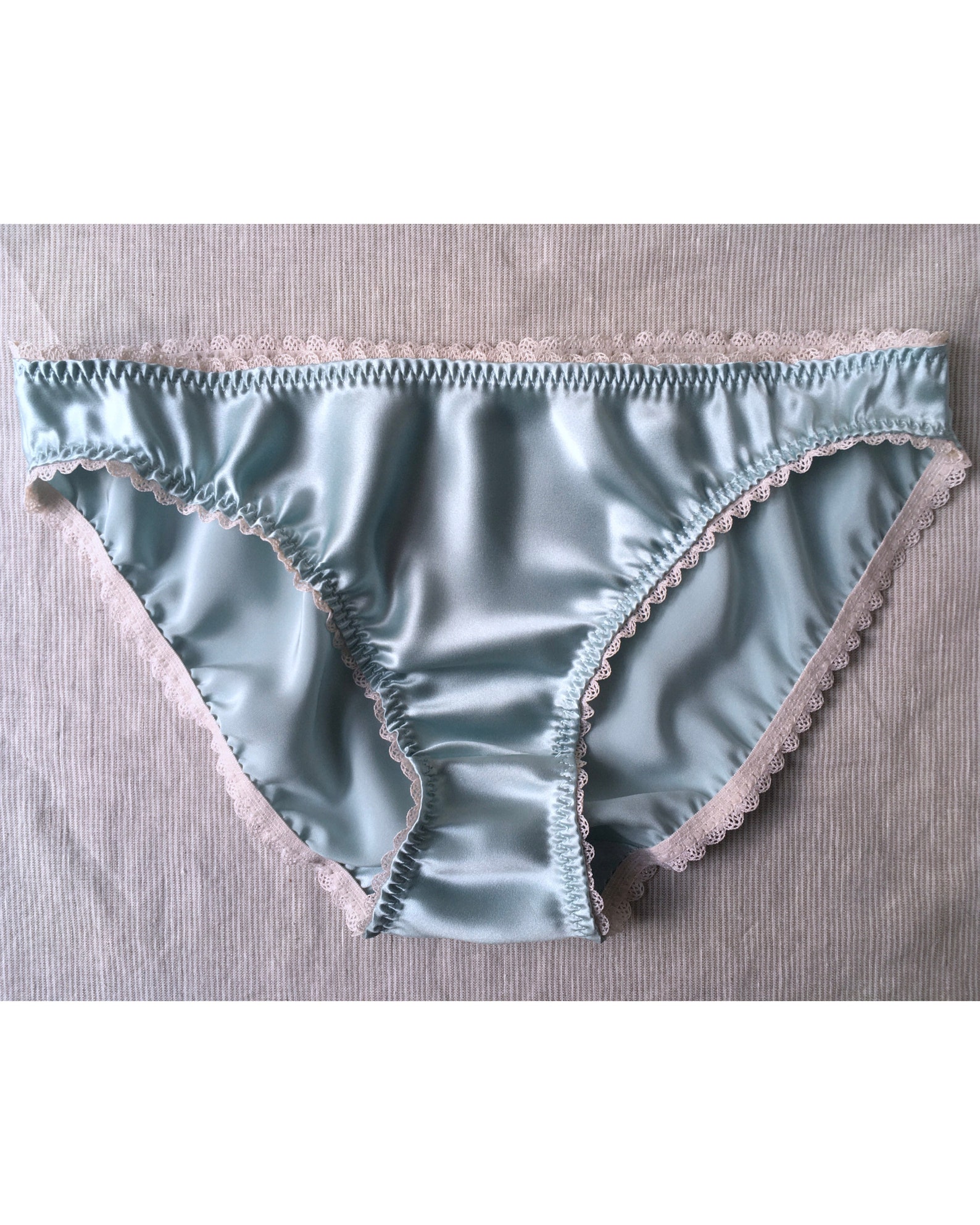 Womens Silk Panties Gift Box Light Blue Satin Knickers Duck Etsy