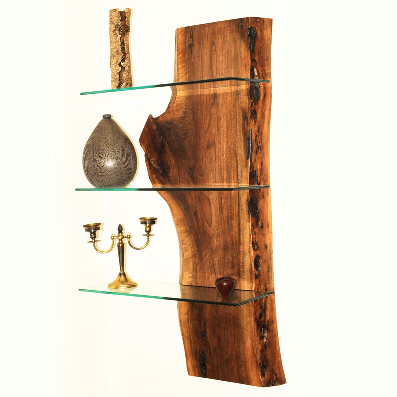 Wood Slab Wall Art Hanging Shelves Wall Unit Wall Panels Etsy