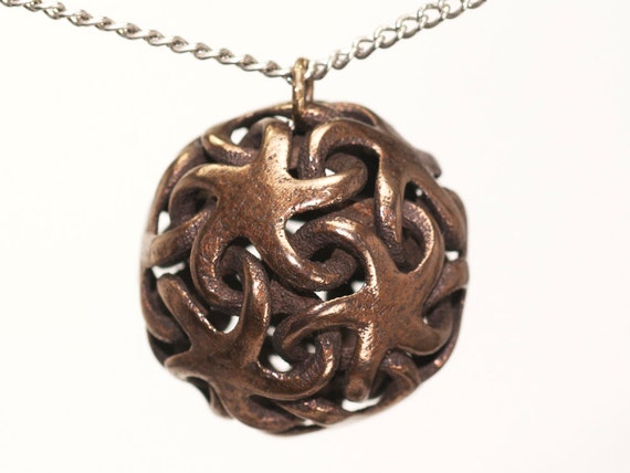 3D Printed Jewelry Pendant Linking Stars Etsy