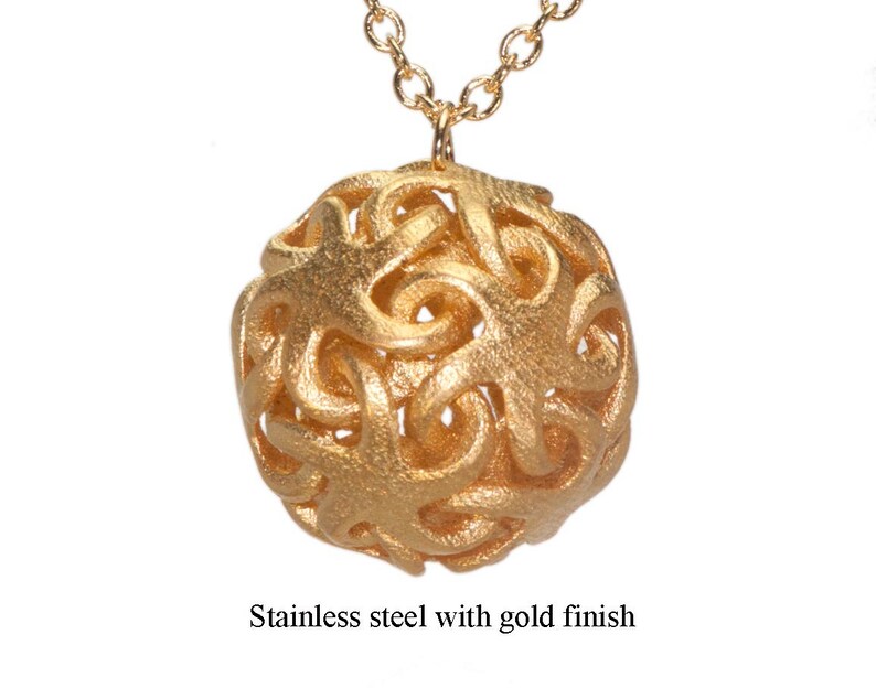 3D Printed Jewelry Pendant Linking Stars Etsy
