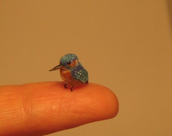 OOAK miniature Common kingfisher in 1:12 scale