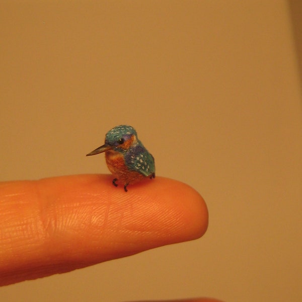 OOAK miniature Common kingfisher in 1:12 scale