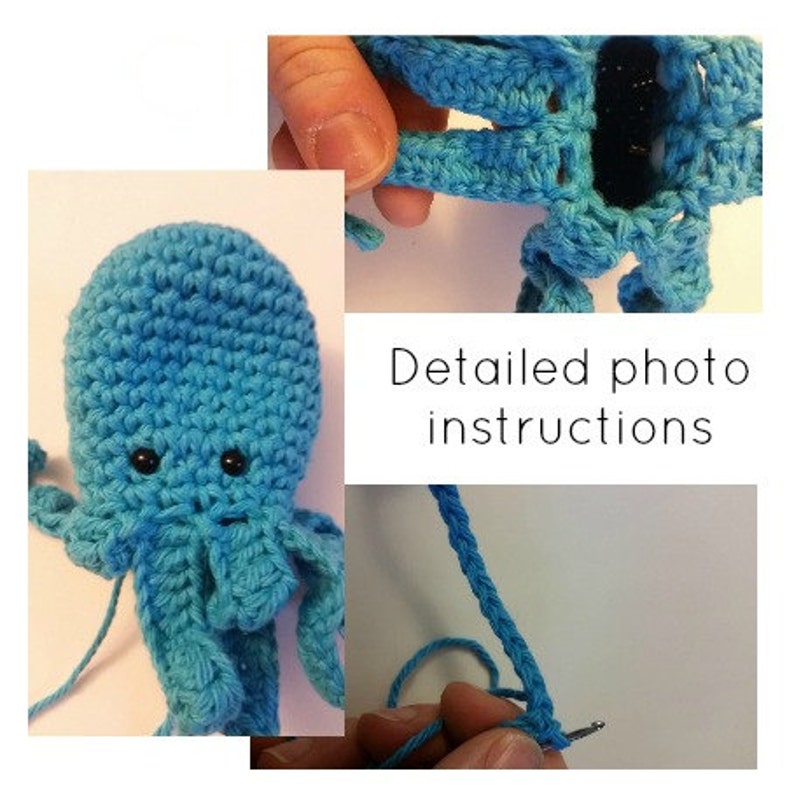 Octopus Amigurumi CROCHET PATTERN ONLY no Sew Project No | Etsy