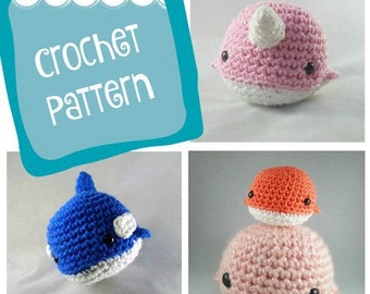 Motif amigurumi baleine 3 en 1, amigurumi narval, motif amigurumi orque, motif amigurumi épaulard, motif crochet, baleine amigurumi