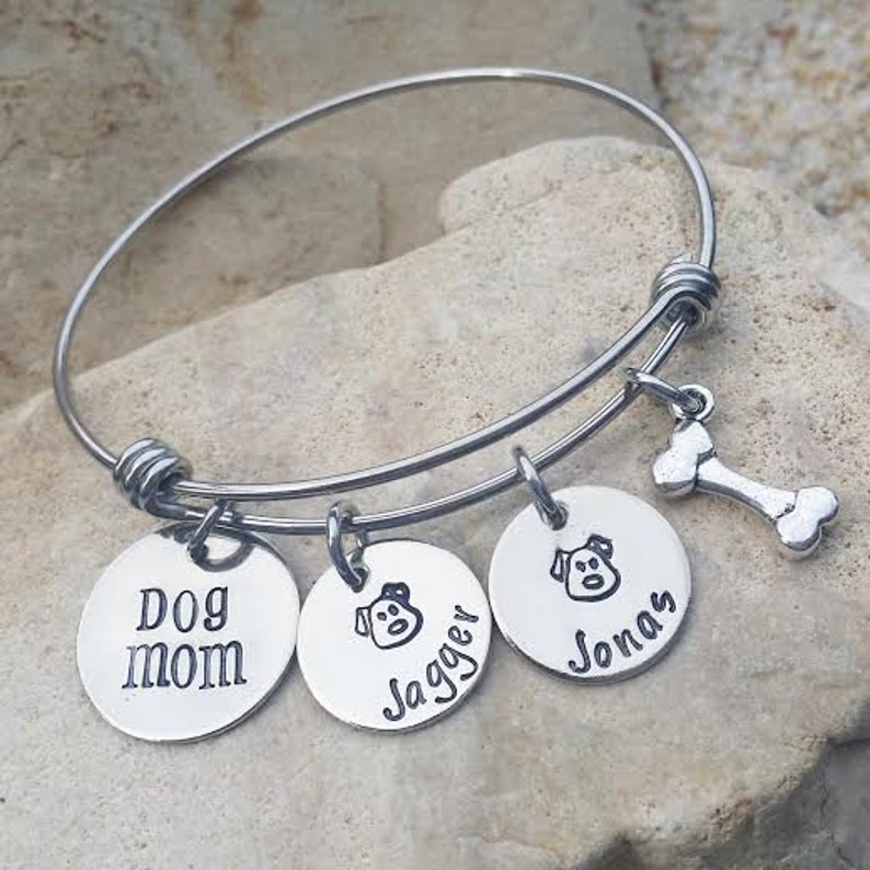 Dog Mom Fur Babies Dog Rescue Jewelry Bangle Etsy