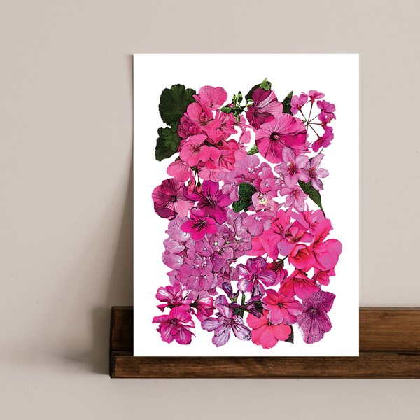 Pink Fuchsia Floral Print