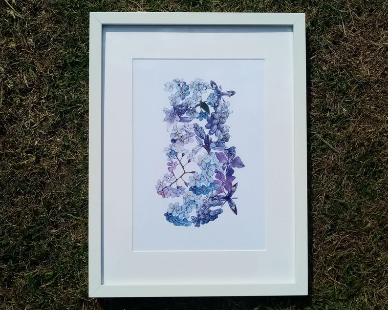 Lilac Wildflower Wall Art